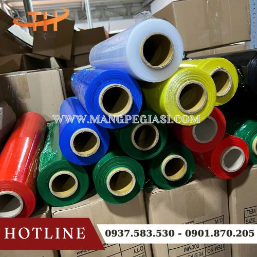Cuộn màng PE bọc hàng 3kg đủ màu Cuộn màng PE bọc hàng 3kg đủ màu