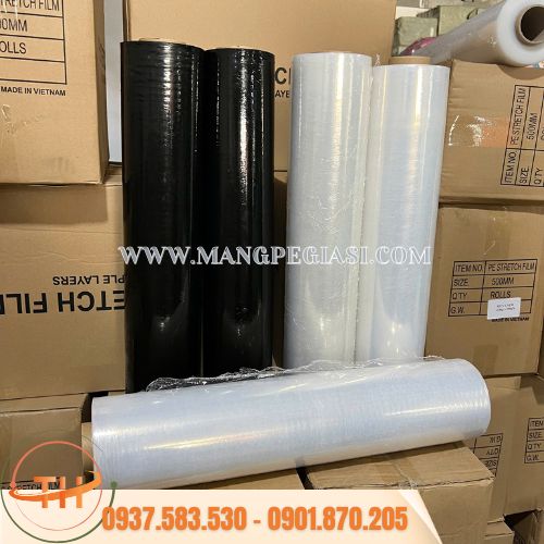 Cuộn màng PE quấn pallet Cuộn màng PE quấn pallet