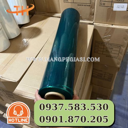 Cuộn PE màu xanh bám dính tốt Cuộn PE màu xanh bám dính tốt