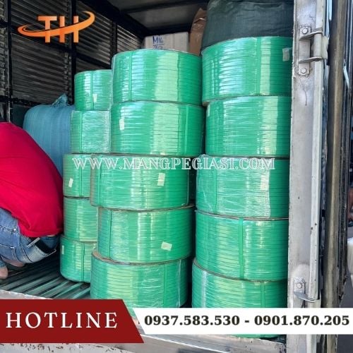 Xuất kho 40 cuộn dây đai nhựa PP màu xanh cho khách sỉ quận 4 Xuất kho 40 cuộn dây đai nhựa PP màu xanh cho khách sỉ quận 4