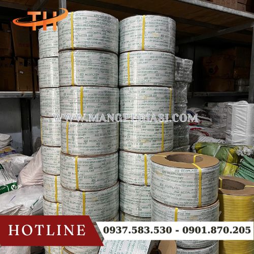 Dây đai PP in chữ logo theo yêu cầu của khách Dây đai PP in chữ logo theo yêu cầu của khách