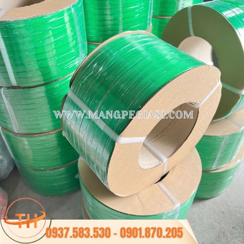 Dây đai PP màu xanh lá cố định pallet Dây đai PP màu xanh lá cố định pallet