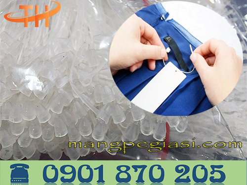 Ti xỏ gắn nhãn mác áo quần đầu tròn