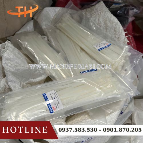 Dây rút nhựa 2 tấc rưỡi màu trắng Dây rút nhựa 2 tấc rưỡi màu trắng