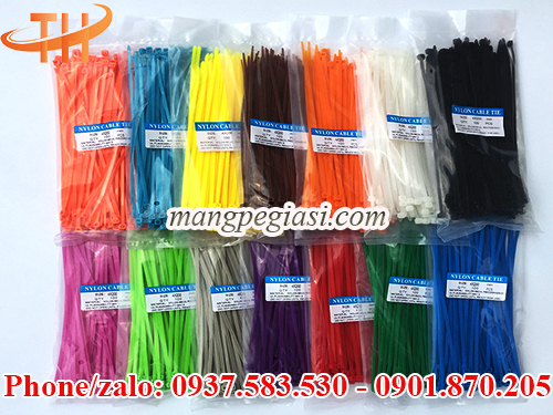 Dây rút nhựa màu 2 tấc