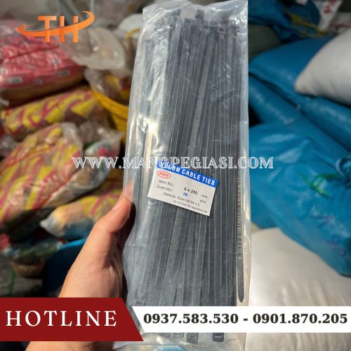 Dây rút nhựa đen 250mm Dây rút nhựa đen 250mm