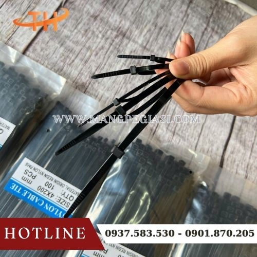 Dây rút nhựa đen chống tia UV Dây rút nhựa đen chống tia UV