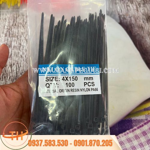Dây thít nhựa màu đen Dây thít nhựa màu đen
