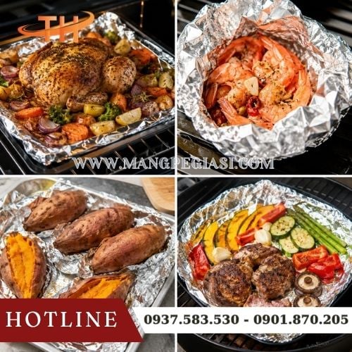 Giấy bạc nướng Mango chế biến thực phẩm thơm ngon Giấy bạc nướng Mango chế biến thực phẩm thơm ngon