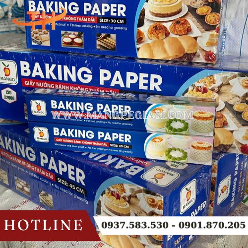 Giấy nến nướng banh không thấm dầu chính hãng Giấy nến nướng banh không thấm dầu chính hãng