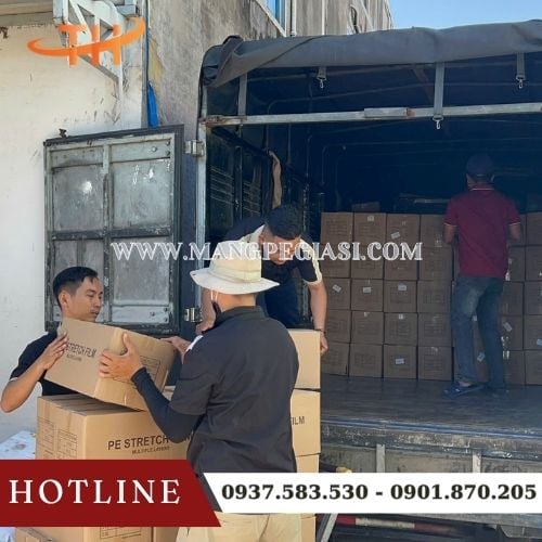 Hoạt động xuất kho 100 thùng màng PE giá sỉ tại Thu Hồng Hoạt động xuất kho 100 thùng màng PE giá sỉ tại Thu Hồng