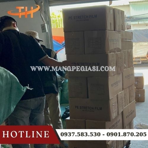 Hoạt động xuất kho 100 thùng màng PE tại Thu Hồng Hoạt động xuất kho 100 thùng màng PE tại Thu Hồng