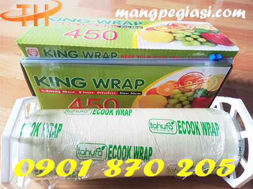 Màng bọc thực phẩm King Wrap 450 có chân đế và dao cắt