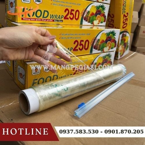 Màng bọc Food Wrap 250 dẻo dai, trong suốt, bám dính tốt Màng bọc Food Wrap 250 dẻo dai, trong suốt, bám dính tốt