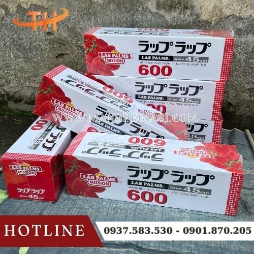 Màng bọc thực phẩm Las Palms 600 khổ 45cm Màng bọc thực phẩm Las Palms 600 khổ 45cm