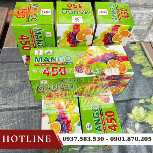 Màng bọc thực phẩm Mango 450 x 30cm chính hãng Màng bọc thực phẩm Mango 450 x 30cm chính hãng