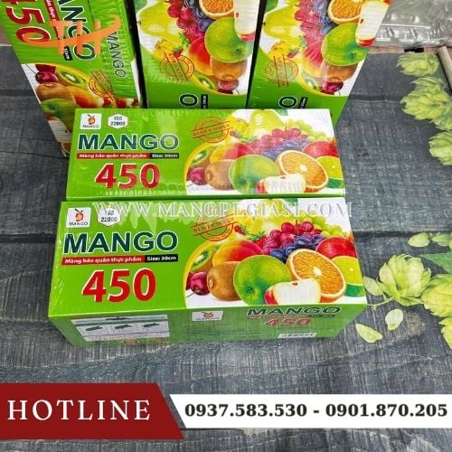 Màng bọc thực phẩm Mango 450 size 30cm chính hãng Màng bọc thực phẩm Mango 450 size 30cm chính hãng