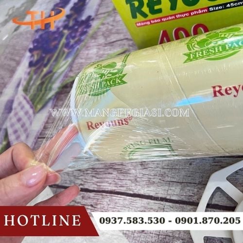 Cuộn bọc thực phẩm Reyouns 400 45cm trong suốt, bền dai, an toàn Cuộn bọc thực phẩm Reyouns 400 45cm trong suốt, bền dai, an toàn