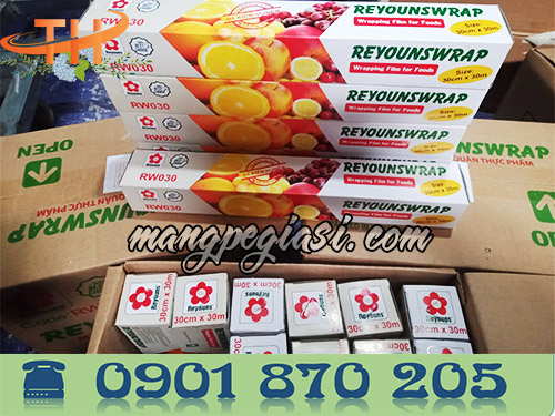 Màng bọc thực phẩm kt 30cm * 30m, 24 cuộn / thùng