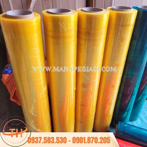 Màng chít PE quấn hàng hoá màu vàng Màng chít PE quấn hàng hoá màu vàng