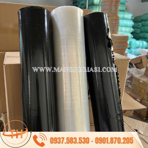 Màng chít PE trong suốt và đen khổ 50cm Màng chít PE trong suốt và đen khổ 50cm