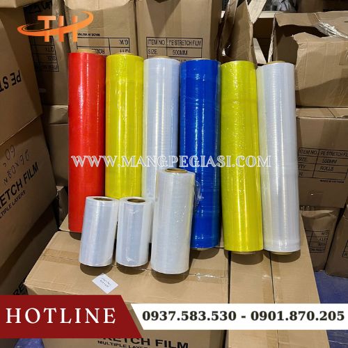 Màng co PE quấn pallet siêu bám dính Màng co PE quấn pallet siêu bám dính
