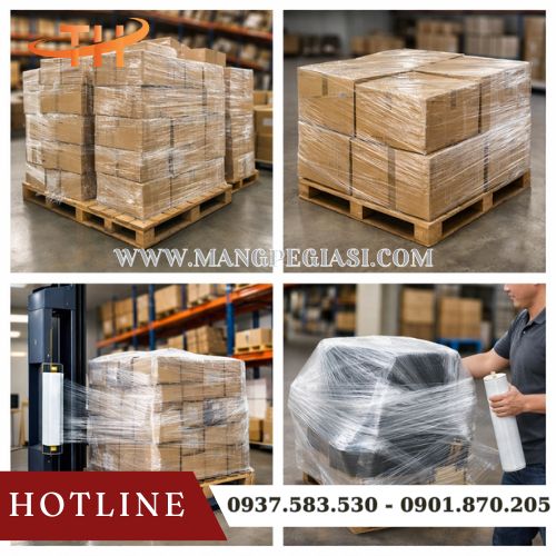 Màng PE bọc hàng hoá gọn gàng, an toàn Màng PE bọc hàng hoá gọn gàng, an toàn