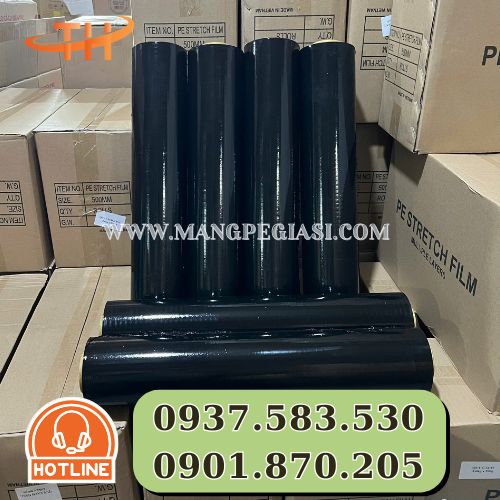 Màng PE đen dùng quấn bảo mật hàng hoá Màng PE đen dùng quấn bảo mật hàng hoá