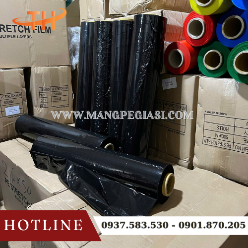 Màng PE đen quấn hàng giá sỉ Màng PE đen quấn hàng giá sỉ