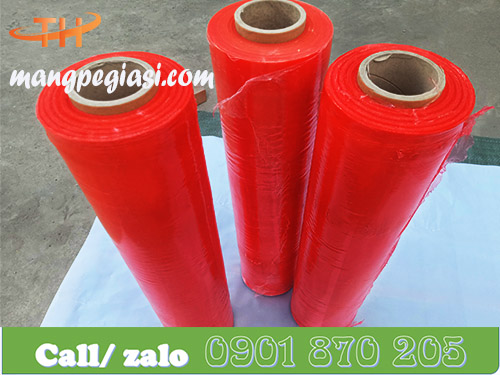 Màng PE quấn pallet màu đỏ khổ 50cm