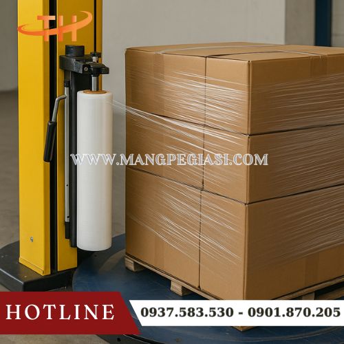 Màng PE dùng quấn pallet chắc chắn Màng PE dùng quấn pallet chắc chắn