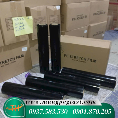 Màng PE cuộn Pallet,màng bọc đen