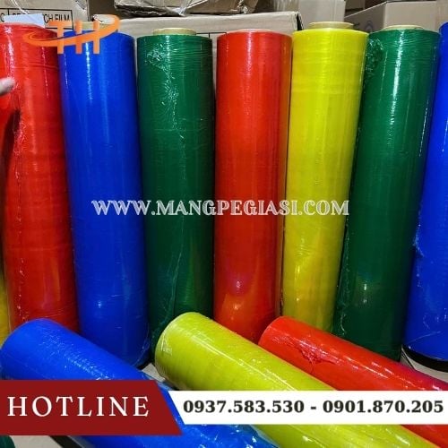 Màng PE màu quấn hàng siêu dính Màng PE màu quấn hàng siêu dính