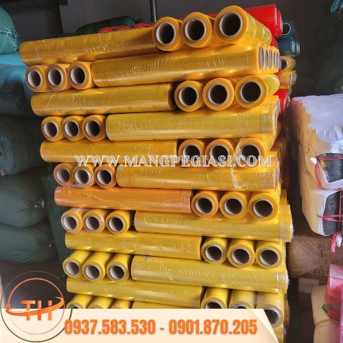 Màng PE màu vàng quấn pallet khổ 75cm Màng PE màu vàng quấn pallet khổ 75cm