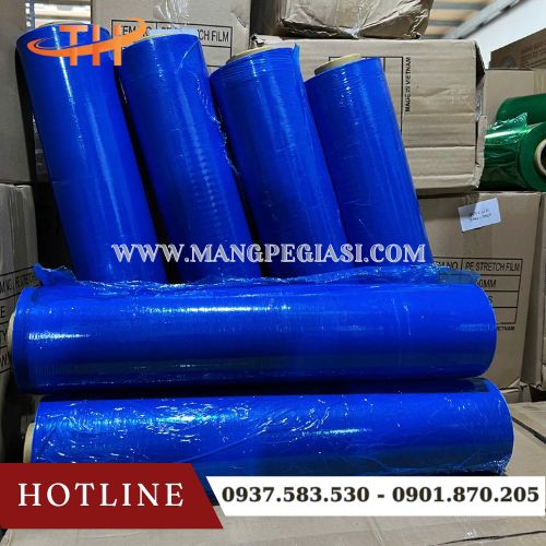 Màng PE màu xanh dương quấn hàng xuất khẩu Màng PE màu xanh dương quấn hàng xuất khẩu