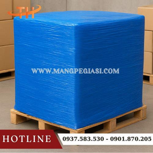 Màng PE màu xanh quấn pallet hàng hoá nổi bật Màng PE màu xanh quấn pallet hàng hoá nổi bật