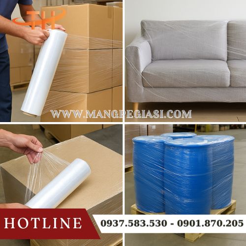 Màng PE quấn hàng bảo vệ hàng hoá chống trầy xước Màng PE quấn hàng bảo vệ hàng hoá chống trầy xước