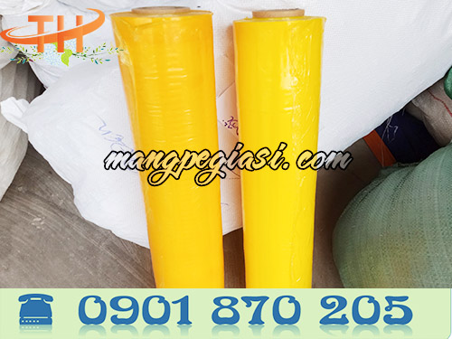 Màng pe màu vàng khổ 50cm * 3kg2 * lõi 200gr