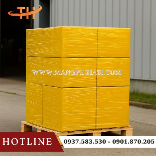 Màng PE vàng quấn pallet nổi bật Màng PE vàng quấn pallet nổi bật