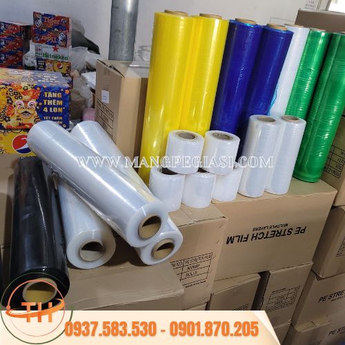 Màng PE quấn hàng đa màu sắc Màng PE quấn hàng đa màu sắc