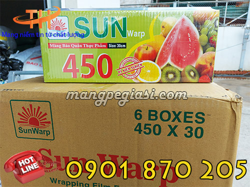 Thùng 6 cuộn màng bọc thực phẩm Sunwarp 450