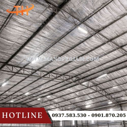 Mút xốp PE OPP tráng bạc dùng lót mái tôn nhà xưởng Mút xốp PE OPP tráng bạc dùng lót mái tôn nhà xưởng