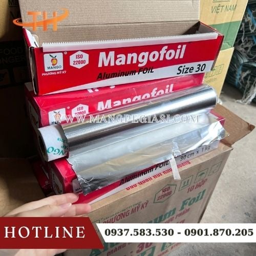 Giấy bạc nướng Mangofoil có thiết kế hộp tiện lợi Giấy bạc nướng Mangofoil có thiết kế hộp tiện lợi