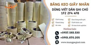 Băng keo giấy nhăn dùng dán ghi chú 1F2, 2F4, 4F8