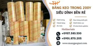 Băng keo trong 200y siêu dính bền rẻ