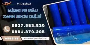 Màng PE màu xanh 50cm giá sỉ
