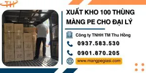 Xuất kho 100 thùng màng PE cho đại lý tại TPHCM