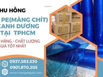 Màng PE(màng chít) màu xanh dương giá sỉ tại TpHCM.