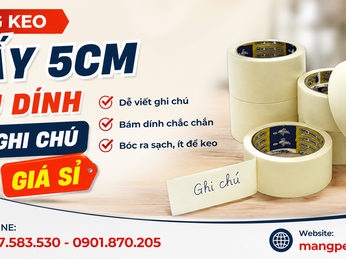 Băng keo giấy 5cm siêu dính dán ghi chú giá sỉ