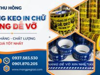 Băng keo in chữ hàng dễ vỡ xin nhẹ tay giá rẻ bỏ sỉ